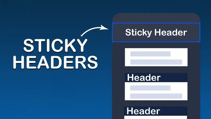sticky header