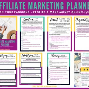 Affiliate Marketing Business Planner Affiliate Marketing Planner Affiliate Marketing Guide Affiliate Marketing Workbook