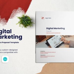 Digital Marketing Proposal Template for CANVA & ILLUSTRATOR