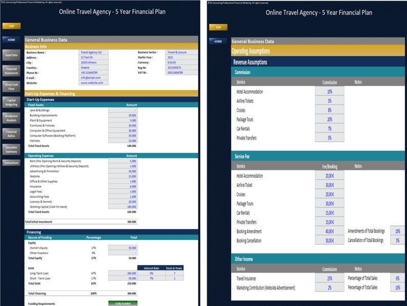 Online Travel Agency - 5 Year Financial Model | Business Plan | Travel | Tourism | Budgeting | Startup Plan Online Travel Agency - 5 Year Financial Model | Business Plan | Travel | Tourism | Budgeting | Startup Plan - Image 2