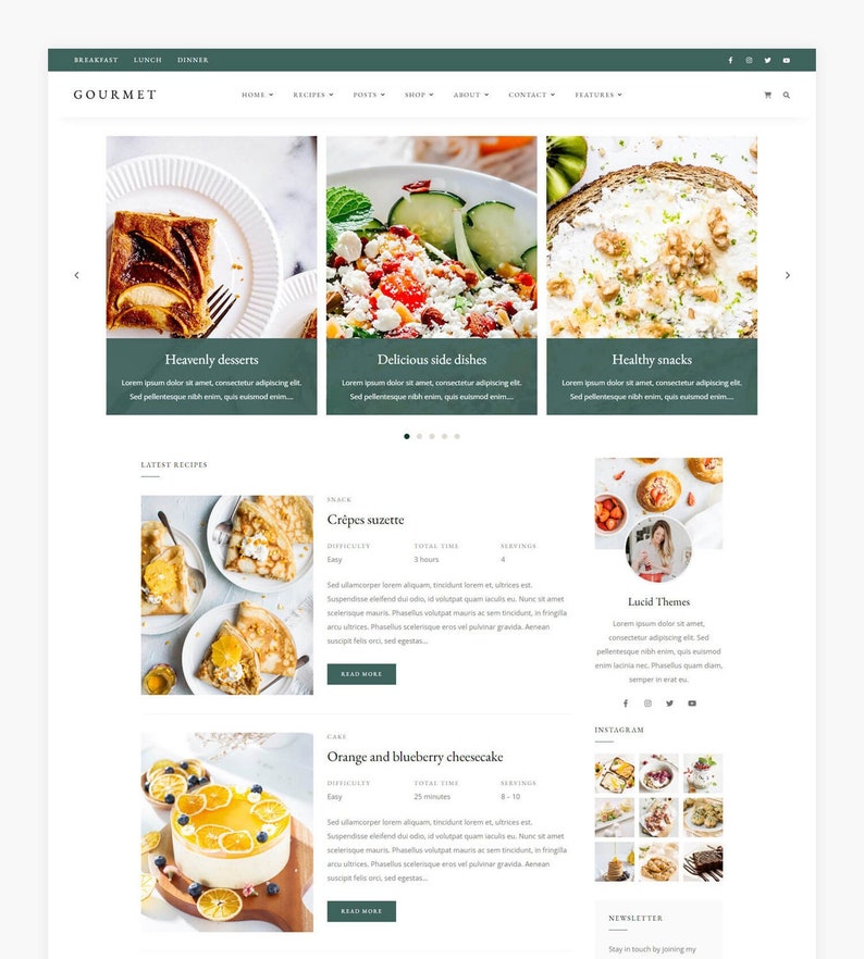 Gourmet - WordPress Food Blog & Recipe Theme Gourmet - WordPress Food Blog & Recipe Theme