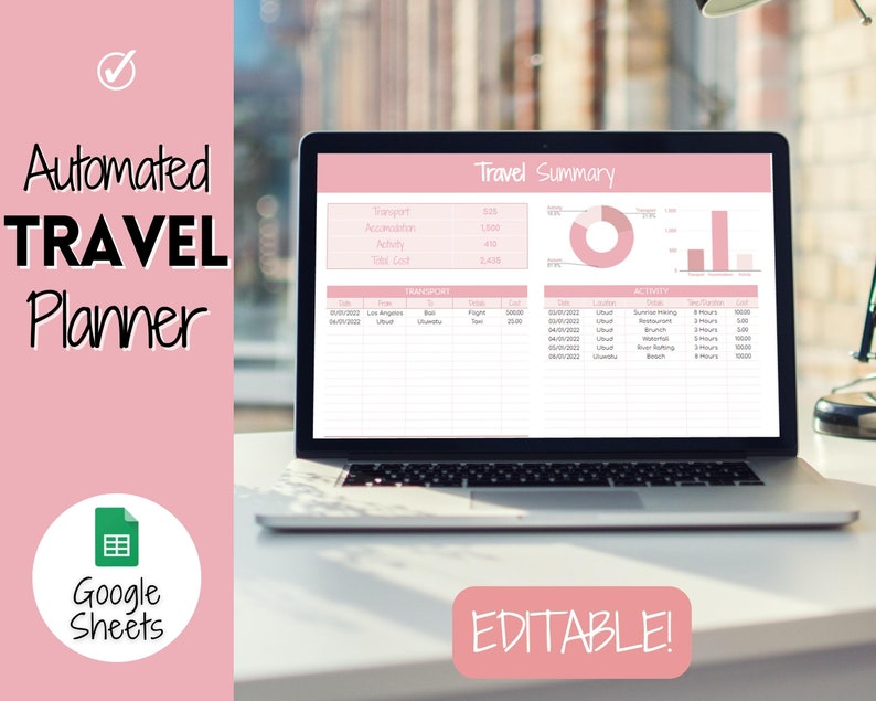 Digital Travel Planner, Editable Travel Budget Planner, Google Sheets Spreadsheet, Trip Expense Tracker, Packing List, Vacation Schedule Digital Travel Planner, Editable Travel Budget Planner, Google Sheets Spreadsheet, Trip Expense Tracker, Packing List, Vacation Schedule