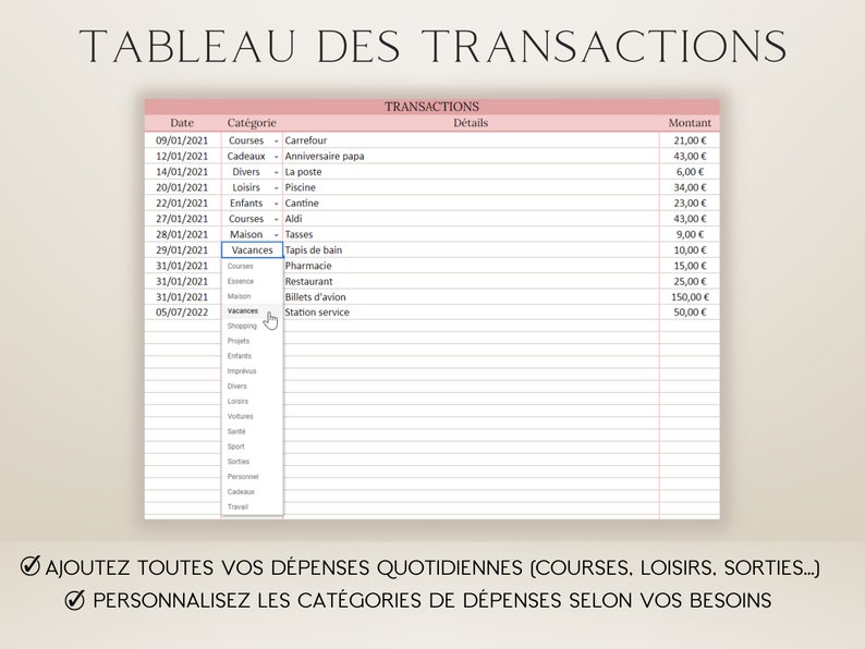 MONTHLY BUDGET PLANNER in French/Pink | Google Sheets | Planner Budget Template Finance Tracker Budget Spreadsheet Financial Planner MONTHLY BUDGET PLANNER in French/Pink | Google Sheets | Planner Budget Template Finance Tracker Budget Spreadsheet Financial Planner - Image 4