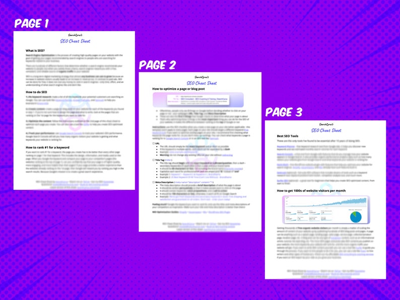 Beginner SEO Cheatsheet, Google SEO Checklist & Guide For Websites, Keyword Optimization Help, Planner, Template, Tutorial, Worksheet, eBook Beginner SEO Cheatsheet, Google SEO Checklist & Guide For Websites, Keyword Optimization Help, Planner, Template, Tutorial, Worksheet, eBook - Image 2