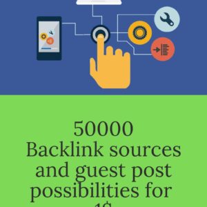SEO Backlinks Sources (50000), guest post possibiliets, seo help, seo tools,  seo templates, seo keywords, local seo report, google rank