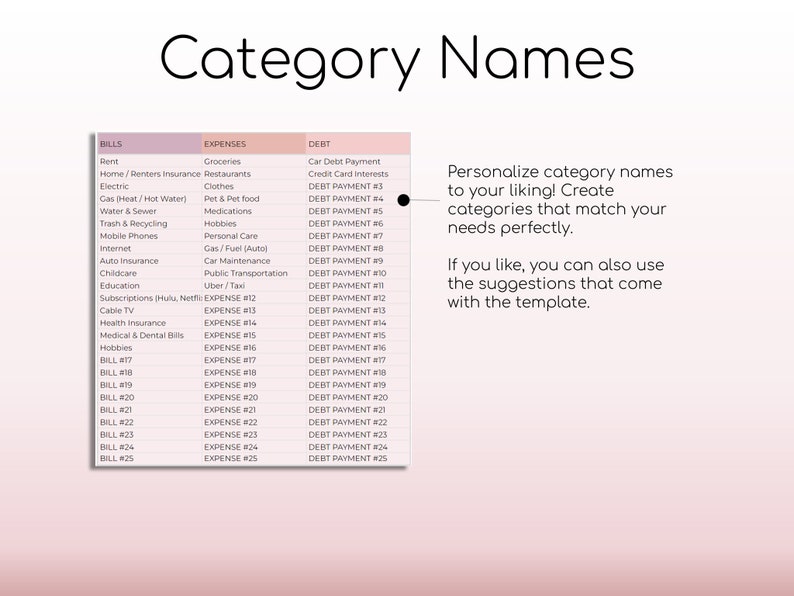 Monthly Budget Spreadsheet | Blush Pink Palette | Simple Annual Budget | Personal Finances | Easy Google Sheets | Financial Planner Easy Monthly Budget Spreadsheet | Blush Pink Palette | Simple Annual Budget | Personal Finances | Easy Google Sheets | Financial Planner Easy - Image 4