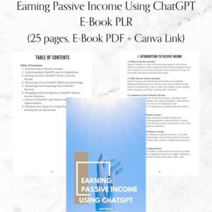 Earning Passive Income Using ChatGPT E-Book PLR