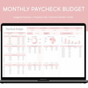 Paycheck Budget Spreadsheet Google Sheets Budget Template, Budget by Paycheck, Monthly Budget Planner, Personal Budget Plan, Finance Tracker