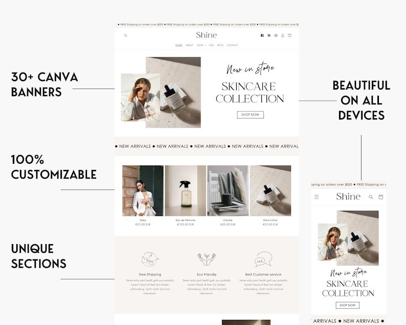 Luxurious Shopify Theme Template - Elegant Minimalist Web site Template, White Aesthetic Shopify Web site , Minimal Boutique Shopify 2.0 Theme Luxurious Shopify Theme Template - Elegant Minimalist Web site Template, White Aesthetic Shopify Web site , Minimal Boutique Shopify 2.0 Theme - Image 3