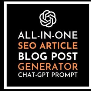 ChatGPT Prompt: SEO Article/Blog Post Generator All-in-One, SEO-Optimized Articles, Boost Your Online Visibility, PRO articles, GPT3.5/GPT4
