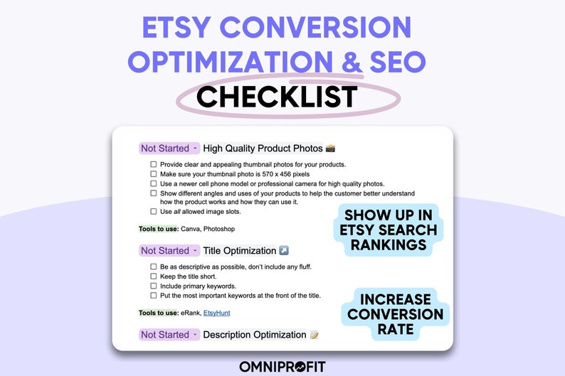 SEO & Listing Optimization Checklist: Increase Traffic and Sales as an Seller SEO & Listing Optimization Checklist: Increase Traffic and Sales as an Seller