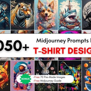 1050+ T-shirt Designs Midjourney Prompts, AI Art, Midjourney Prompt, Midjourney AI Art, Learn Midjourney, Digital Art, AI Generate Art Print