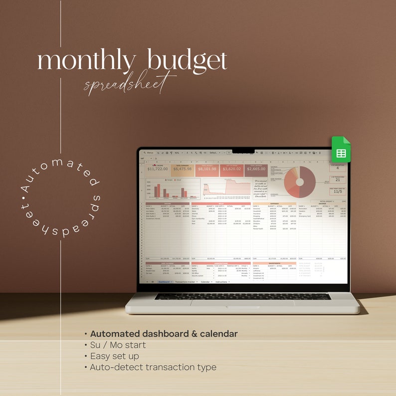 Ultimate Monthly Budget Spreadsheet Google Sheets & Expense Tracker Personal Finance Tracker Spreadsheet Template Paycheck Budget Sheet