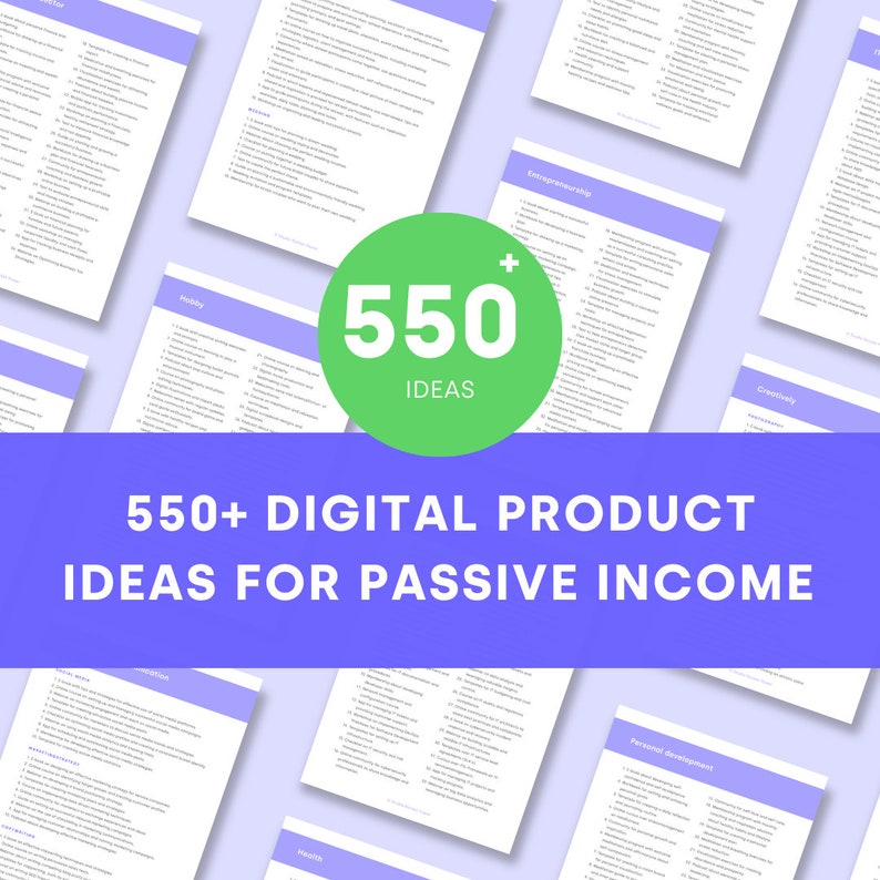 550+ Digital Product Ideas For Passive Income | Small Business Ideas and Digital Bestsellers to Create and