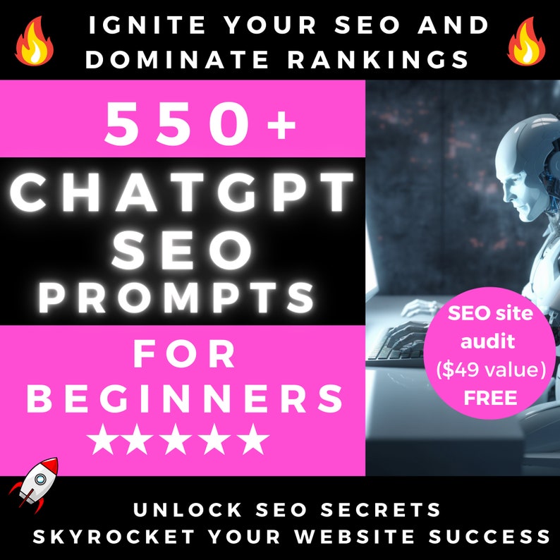 ChatGPT SEO Prompt How-to Guide for Marketers Productivity, Small Business SEO Help Google, Bing Search Rank Optimization and Ranking Search
