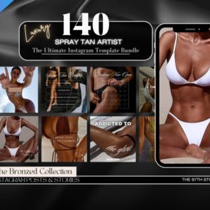 140 Spray Tanning Instagram Templates | Spray Tan Instagram Posts | Spray Tan Social Media | Beauty Business Instagram | Spray Tan Marketing