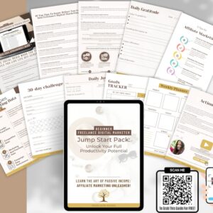 Beginner Passive Income Guide for Freelance Digital Marketers or Affiliate Marketers, Start Up Business Guide, Digital Business Planner