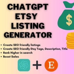 Chatgpt  Listing Generator | Artificial Intelligence | AI |  SEO Generator| Boost  sales | seo product description | seo Tags |