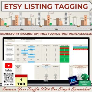 Tag Optimization Excel Template, Tag Maker and Generator for  Sellers,  Keyword Tool, SEO , Tag Tool For  Sellers