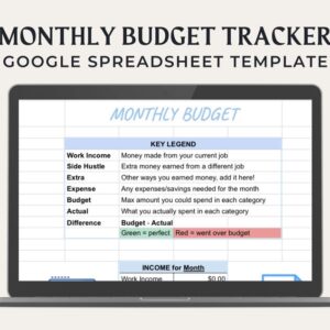 Easy Monthly Budget Tracker - Google Sheet