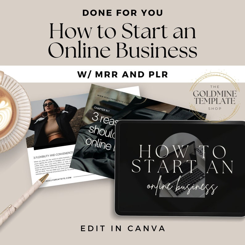 How To Start An Online Business Ebook Template with Master Resell Rights (MRR) and Private Label Rights (PLR), Done For You Ebook To Resell