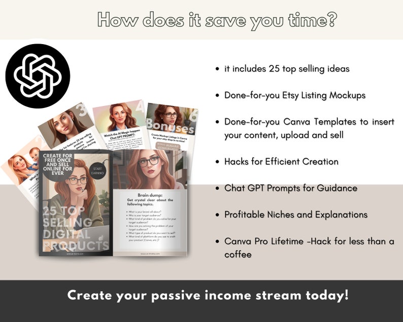 Discover 25 top-selling digital product ideas: Online Course with Templates, Hacks, and Chat GPT Guidance for Moms Seeking Passive Income Discover 25 top-selling digital product ideas: Online Course with Templates, Hacks, and Chat GPT Guidance for Moms Seeking Passive Income - Image 2