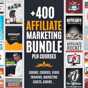 400+ PLR Courses, Huge Bundle for Affiliate Marketing Mega Pack (Ebooks, Courses, Video Training,) with private label rights