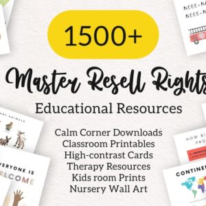 1500+ MRR PLR Digital Products Passive Income Private Label Rights & Master Resell Rights DFY Educational resources Calm corner