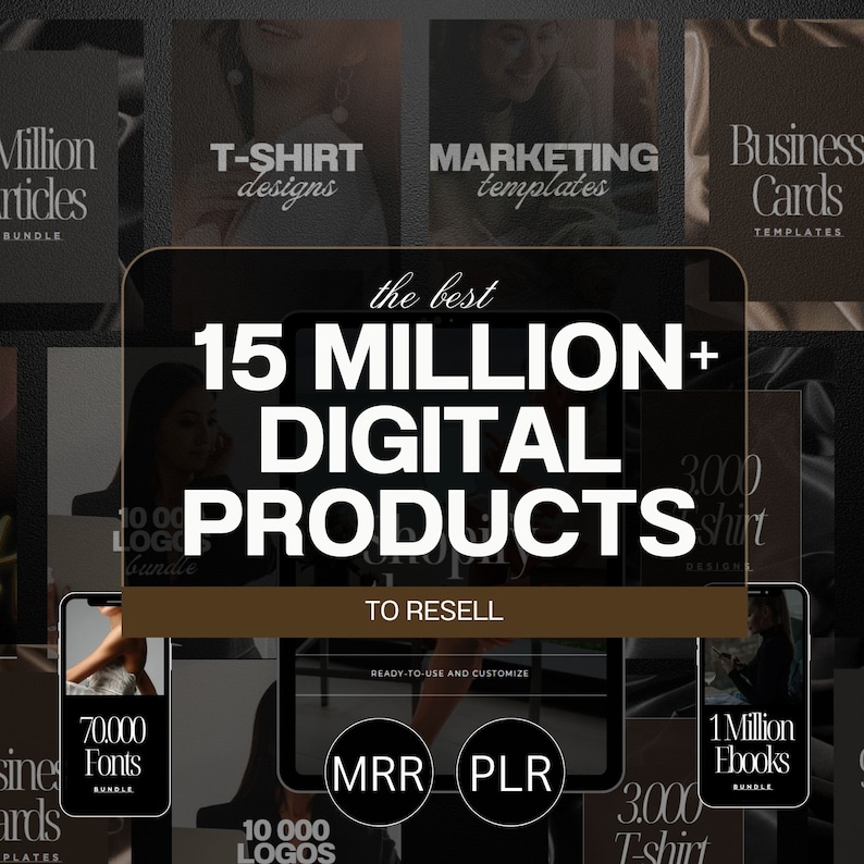 15M Digital Products to Resell | Master Resell Right Products | Resell Digital Products Bundle| PLR Bundle Digital Product | Passive Income
