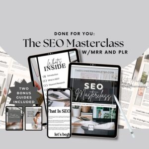 SEO Masterclass eBook and guide with Master Resell Rights (mrr) and Private Label Rights (plr) - A SEO Optimization Tool with Bonuses