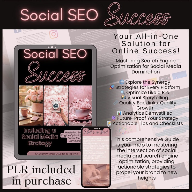 Social Media SEO: SEO Mastery | Guide for Social Media | online domination | PLR & Master Resell Rights |Social Media Strategy included.
