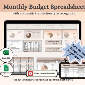 Excel Monthly Budget Template Google Sheets Budget Planner Finance Tracker Excel Budget by paycheck Financial Planner Expense Tracker Brown