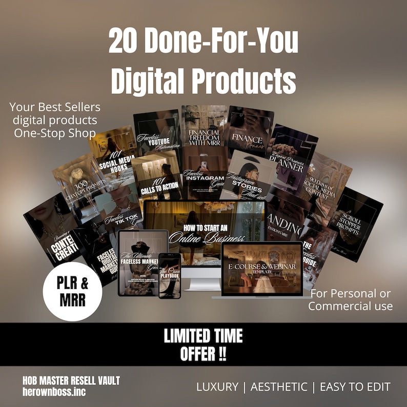The Ultimate 20 Digital Products Vault Faceless Digital Marketing Digital Products Bundle Ebooks MMR PLR Rights Included Ebook bundle The Ultimate 20 Digital Products Vault Faceless Digital Marketing Digital Products Bundle Ebooks MMR PLR Rights Included Ebook bundle - Image 2