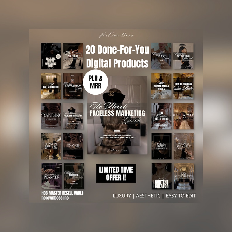 The Ultimate 20 Digital Products Vault Faceless Digital Marketing Digital Products Bundle Ebooks MMR PLR Rights Included Ebook bundle The Ultimate 20 Digital Products Vault Faceless Digital Marketing Digital Products Bundle Ebooks MMR PLR Rights Included Ebook bundle - Image 3