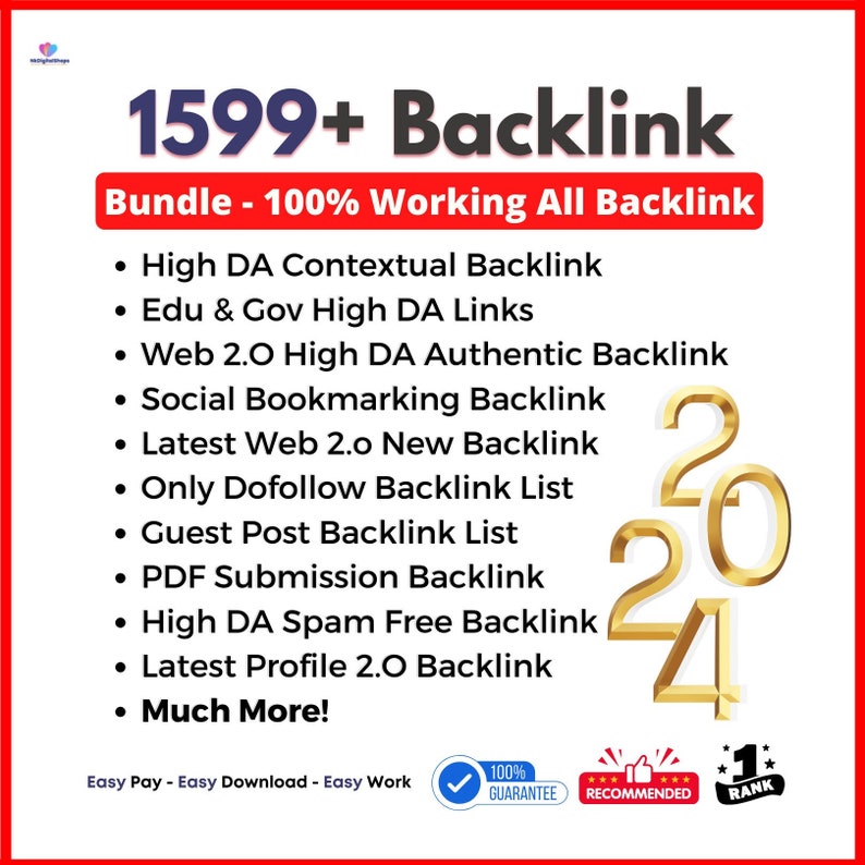 2024 Updated: Premium High DA 1599+ Backlinks Bundle for SEO Boost & Website Growth