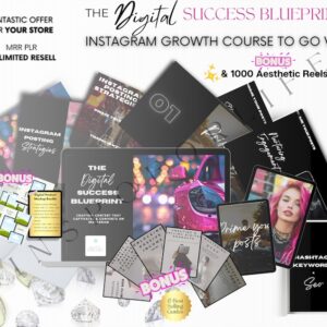 Digital Marketing Course PLR MRR Instagram Course PLR Digital Products Canva Resell Rights Digital Products Bundle - 1000 Done For You Reels