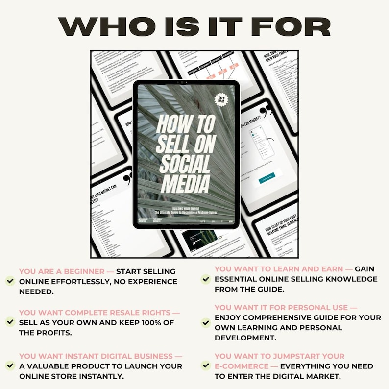 PLR Sell on Social Media Guide, Instagram Marketing, MRR Business Marketing, Done for You Lead Magnet, Resell Rights, PLR Digital Products PLR Sell on Social Media Guide, Instagram Marketing, MRR Business Marketing, Done for You Lead Magnet, Resell Rights, PLR Digital Products - Image 4