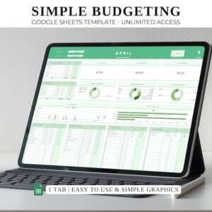 Google Sheets Budget Planner | Personal Finance Spreadsheet | Paycheck Budget Tracking Template | Monthly & Weekly Simple Budgeting