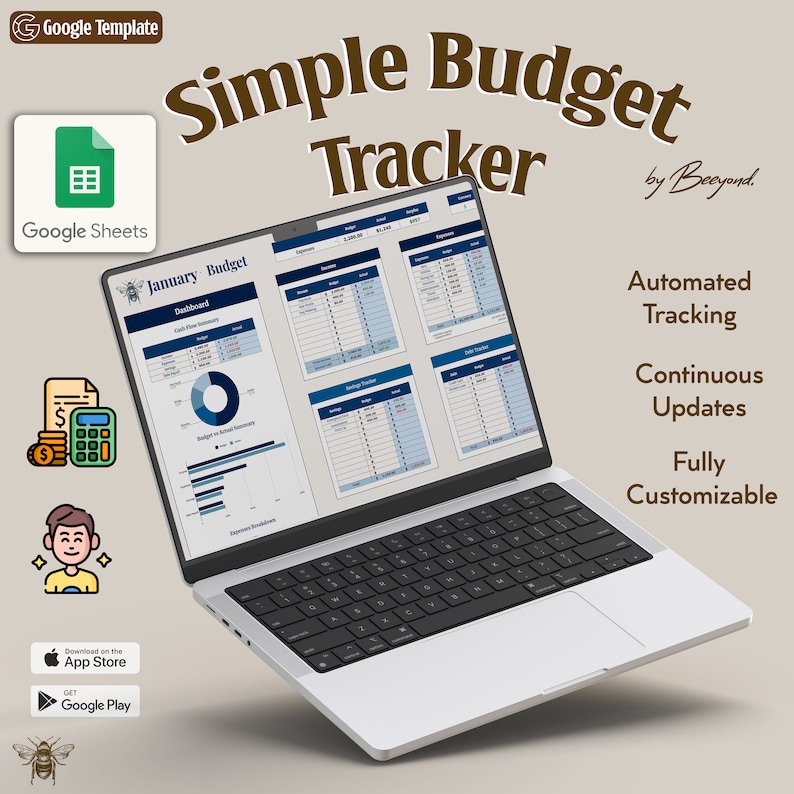 Budget Planner Google Sheets Monthly Budget Spreadsheet Paycheck Budget Tracker Google Sheets Weekly Budget Template BiWeekly Budget Debt