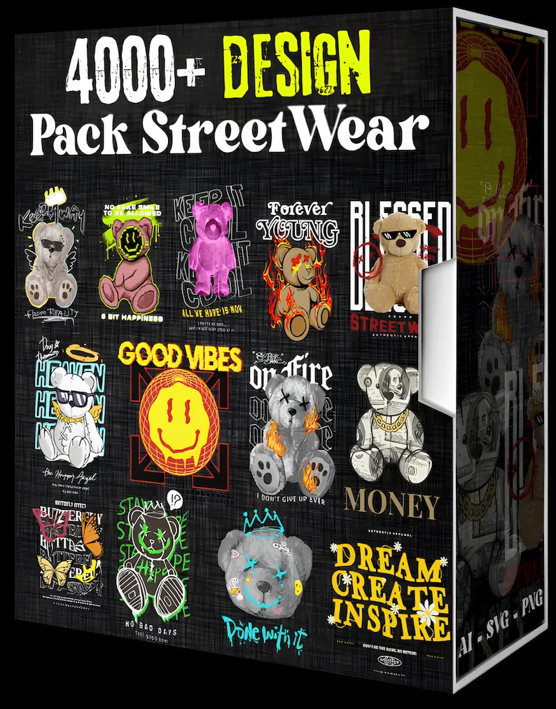 5000 + Newest Streetwear Bundle | AI,PNG,SVG Tshirt Bundle | T-Shirt Print Design | Hip Hop T-Shirt | Pop Tradition | T-Shirt Pod Design 5000 + Newest Streetwear Bundle | AI,PNG,SVG Tshirt Bundle | T-Shirt Print Design | Hip Hop T-Shirt | Pop Tradition | T-Shirt Pod Design - Image 2