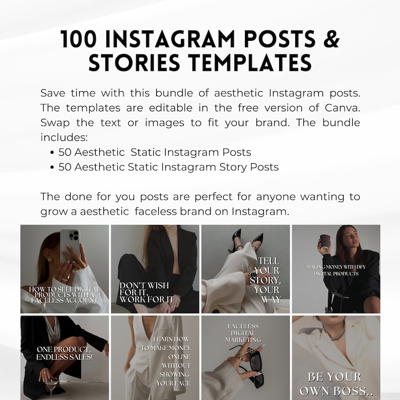 Instagram Templates For Faceless Digital Marketing and Digital Products | Instagram Post | Master Resell Rights MRR & Private Label Rights. Instagram Templates For Faceless Digital Marketing and Digital Products | Instagram Post | Master Resell Rights MRR & Private Label Rights. - Image 2