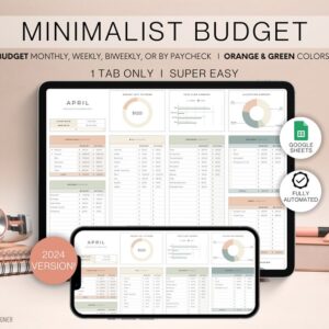Budget Spreadsheet for Google Sheets | Budget Template | Budget Planner | Paycheck Budget, Monthly Budget, Weekly Budget, Finance Tracker