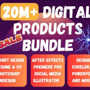 20M+ Digital Products Bundle: No Creation Hassle, Big Profits, Done-For-You, Master Resell & Private Label Rights, Earn Passive Income, 2TB+