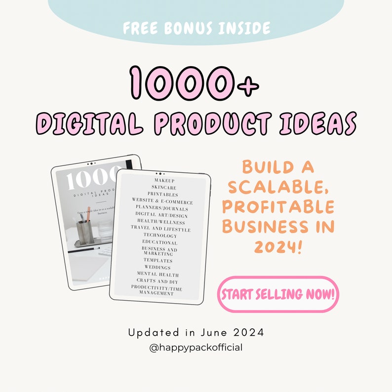 1000 Digital Products Ideas To Sell Today For Passive Income  Small Business Ideas Ebooks Guides Digital Products