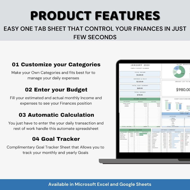 Budget planner Excel Spreadsheet Monthly Budget by Paycheck google sheets Weekly financial expense Debt bill Tracker Budgeting template Budget planner Excel Spreadsheet Monthly Budget by Paycheck google sheets Weekly financial expense Debt bill Tracker Budgeting template - Image 2