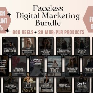 Faceless Digital Marketing Guide Bundle with Master Resell Rights Digital Marketing PLR Done For You Digital Marketing Guides with MRR DFY,