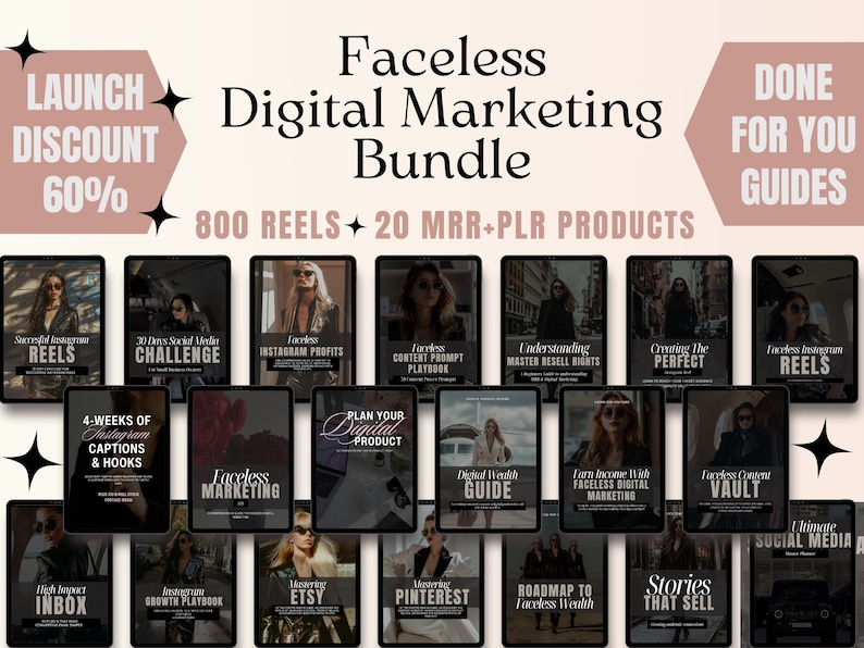 Faceless Digital Marketing Guide Bundle with Master Resell Rights Digital Marketing PLR Done For You Digital Marketing Guides with MRR DFY, Faceless Digital Marketing Guide Bundle with Master Resell Rights Digital Marketing PLR Done For You Digital Marketing Guides with MRR DFY,