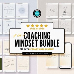 Coaching Growth Mindset Instagram Posts Canva Bundle / Success Instagram Templates / Inspirational Instagram Carousels