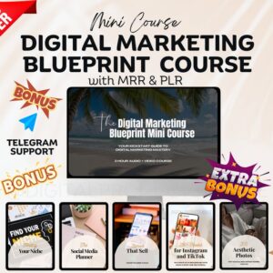 Digital Marketing Blueprint Mini Course with master resell rights & private label rights DFY Digital Marketing for beginners MRR course PLR