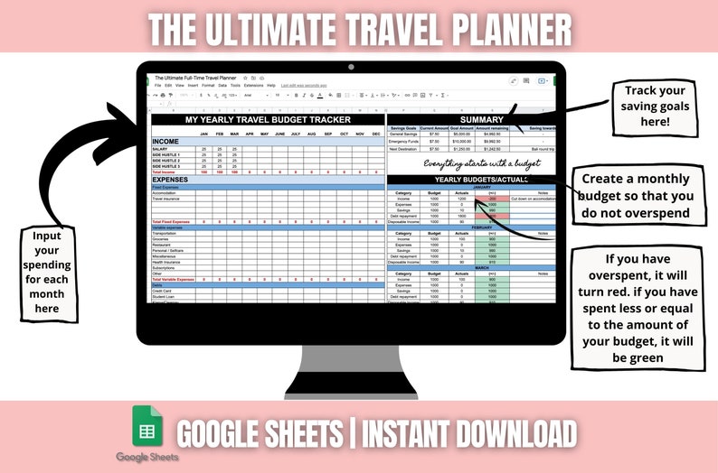 Travel tracker Spreadsheet Travel itinerary digital expense Tracker World Map Travel spending spreadsheet for full-time travel brain dump Travel tracker Spreadsheet Travel itinerary digital expense Tracker World Map Travel spending spreadsheet for full-time travel brain dump